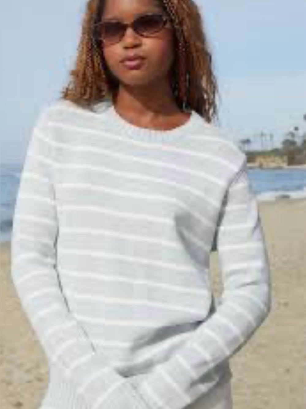 John Galt Brandy Striped Martha sweater